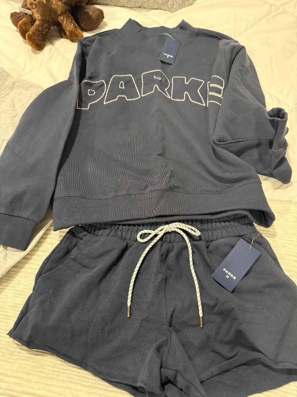 Parke x Target XS Matching XS Set Mockneck + Shorts Navy SOLD OUT Viral Set
